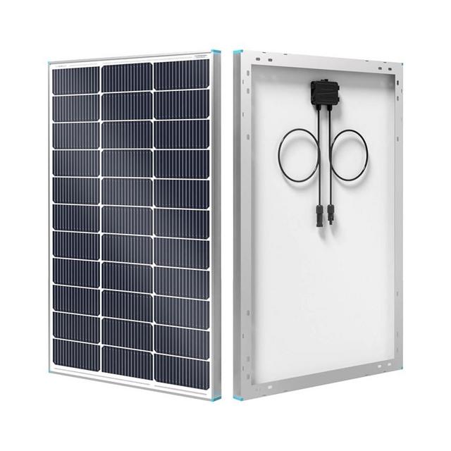 Renogy N-Type 16BB 100W Solar Panel, 12V 100 Watt Solar Panel 25% High-Efficiency, PV Module Power Charger for RV Marine Rooftop Farm Battery and Other Off-Grid Applications