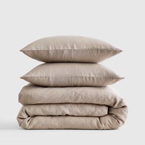 Linen Duvet Cover Set | King/Cal King in Toffee