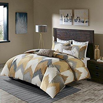 Alpine 3 Piece Duvet Cover Mini Set-Yellow-King/Cal King