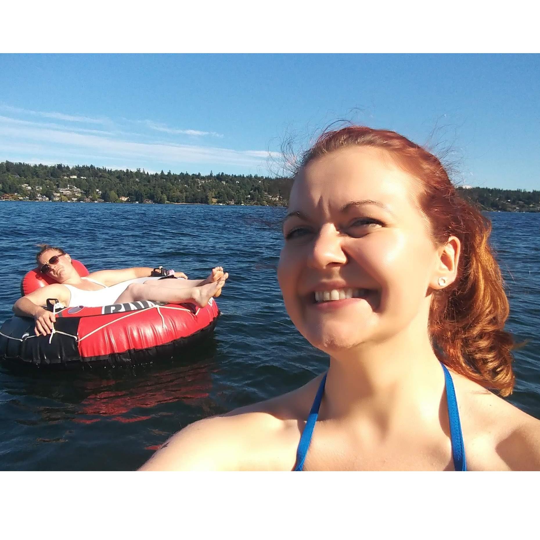 Out for a paddle with Katie