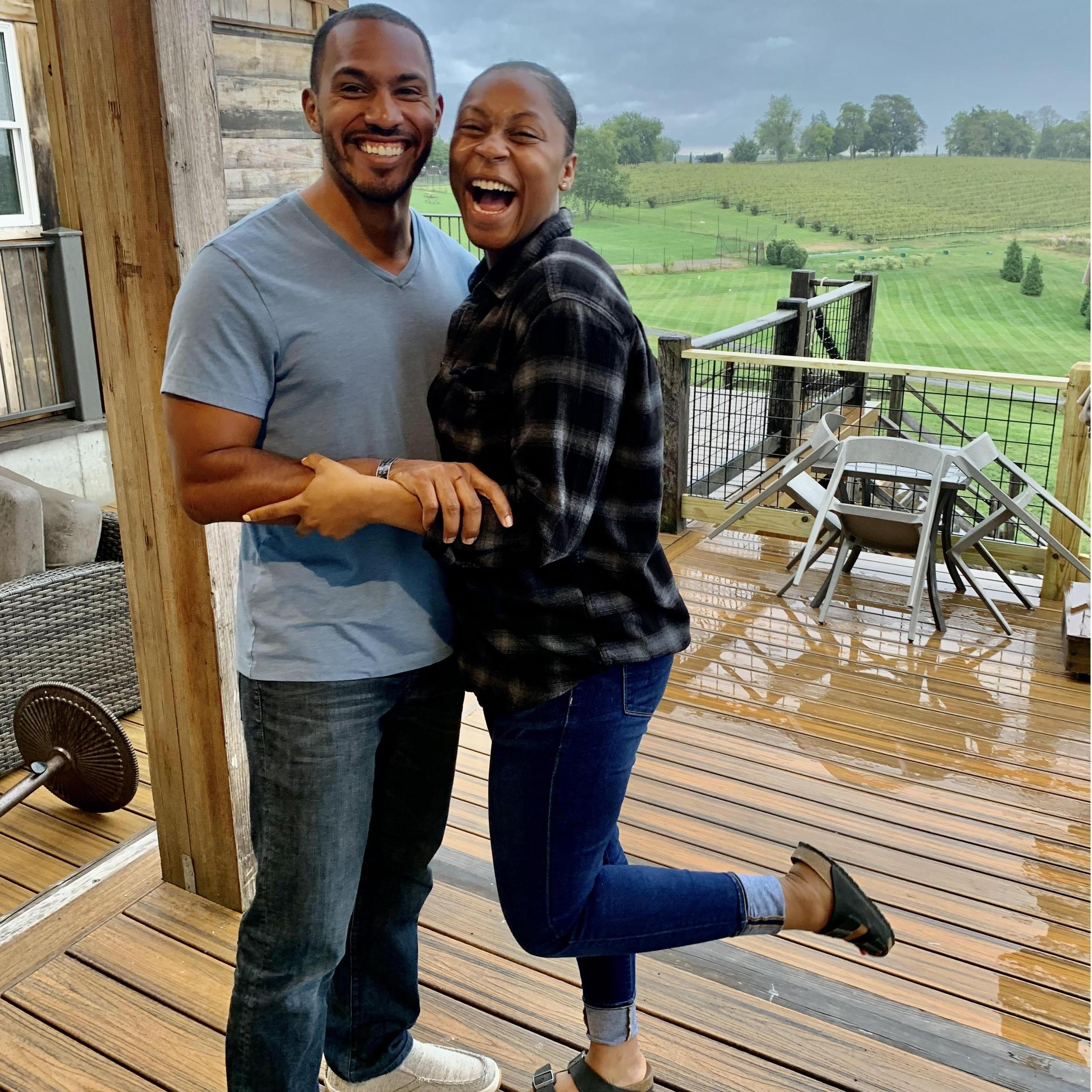 When one of our Groomswomen, Sade, came to visit, we made sure to make a stop at Stone Tower Winery...one of our favorite vineyards in the area!