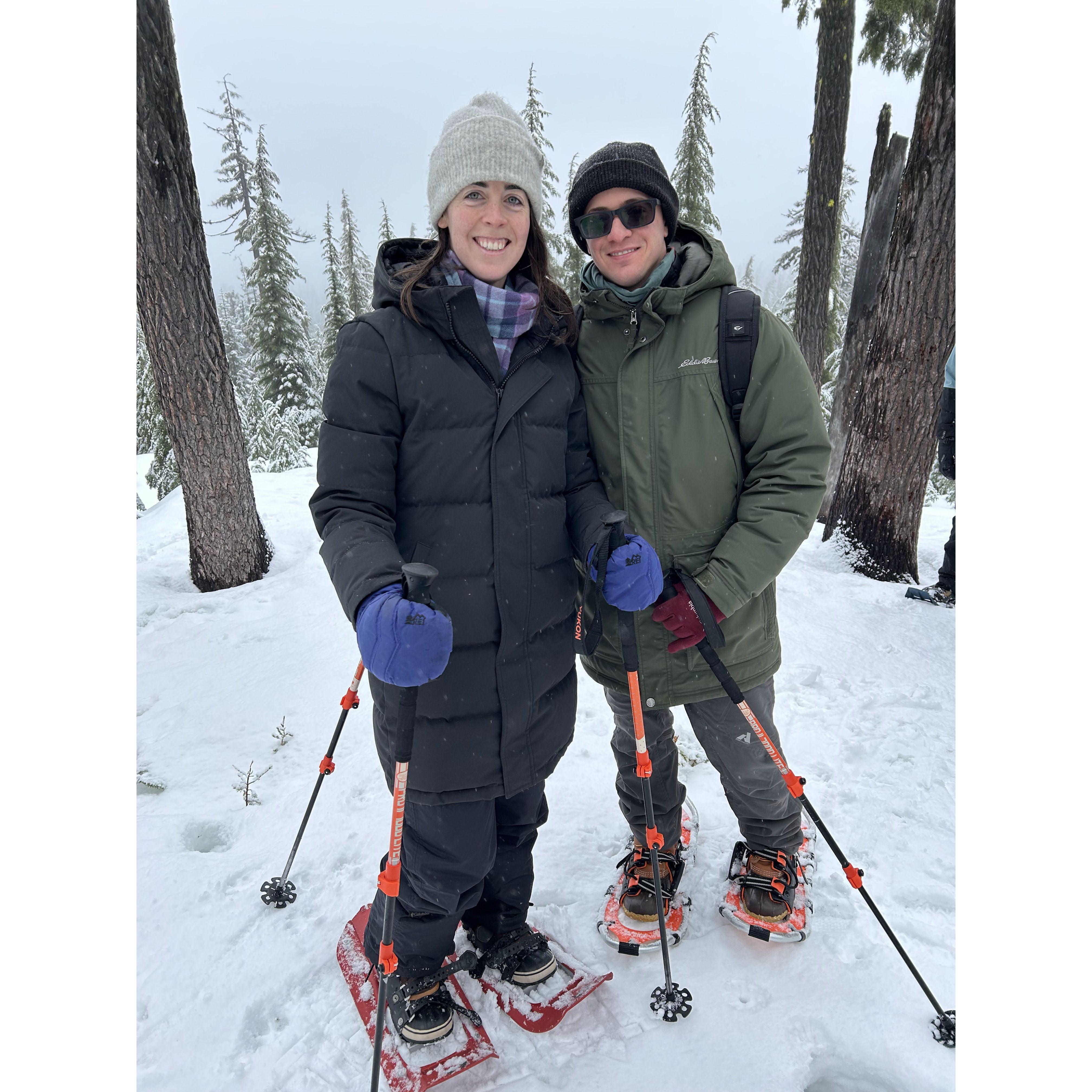 Snowshoeing on Mt. Bachelor!