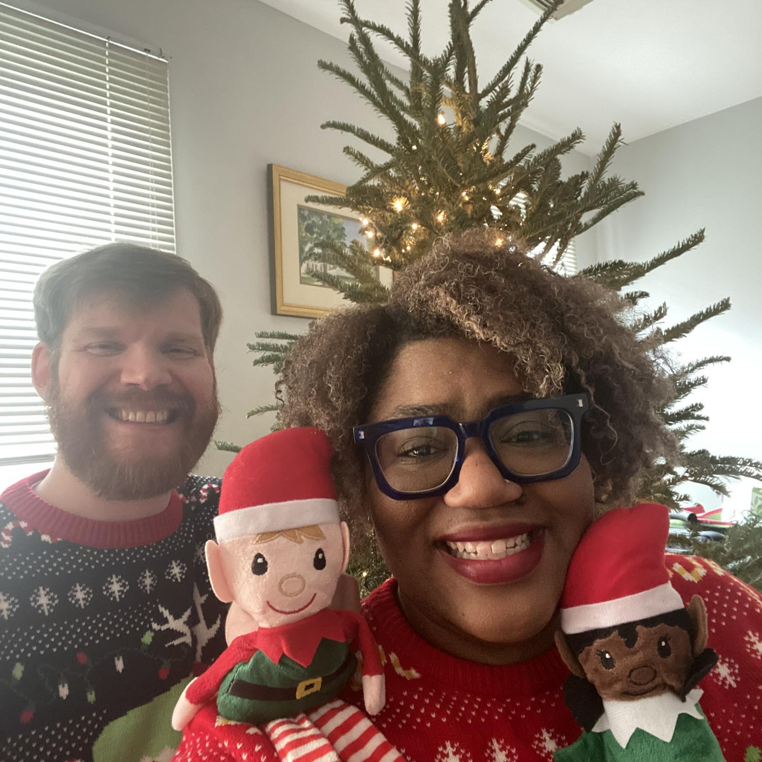 Elf versions of the couple! Christmas is clearly a favorite!