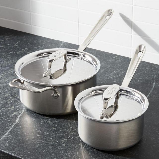 All-Clad ® d5 ® 3 qt Brushed Stainless Steel Saucepan with Lid