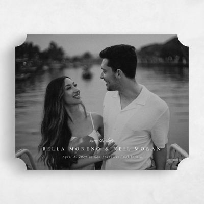 White Ticket Wedding Save the Date - Rodez Photo