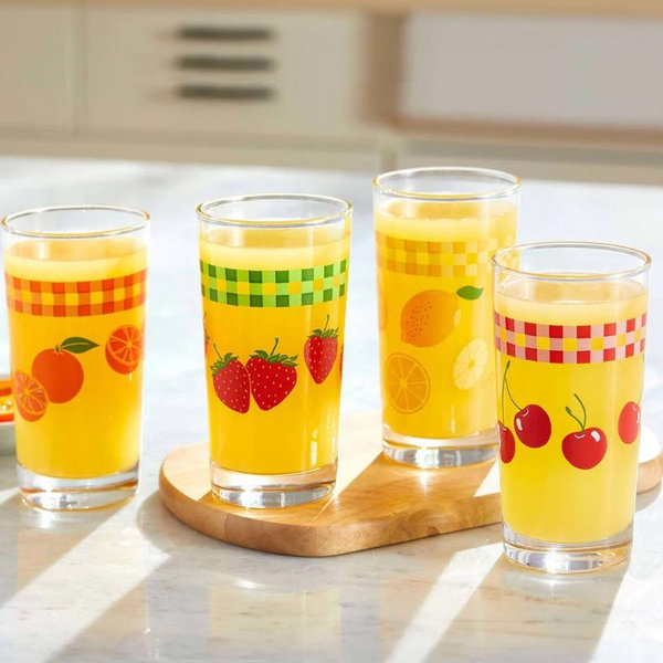 Vintage Juice Glasses - Set of 4
