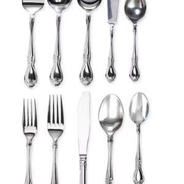 Southern Living Caroline Collection 45-Piece Stainless Steel Flatware Set | Dillard's