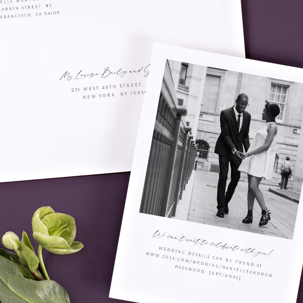 Avila Classic | White | Zola Wedding Invitations