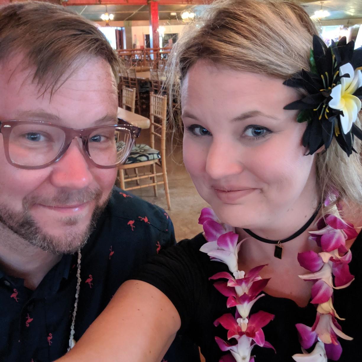 This was our "we have a secret" look. Engaged and no one knew!