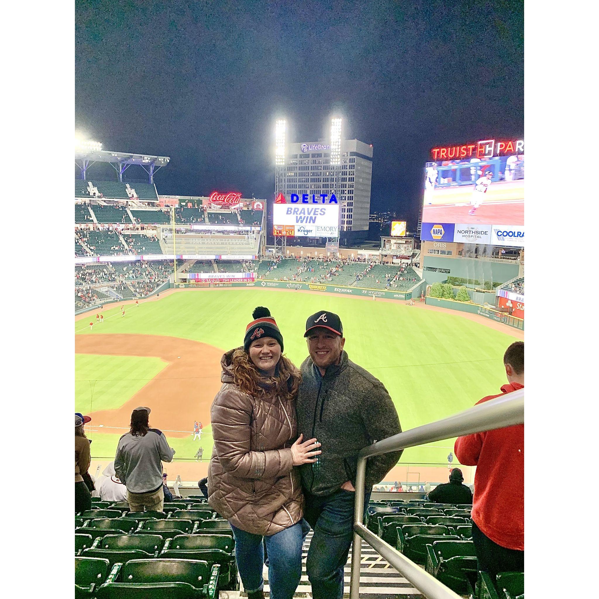 Our first of many Braves games (April 2022)