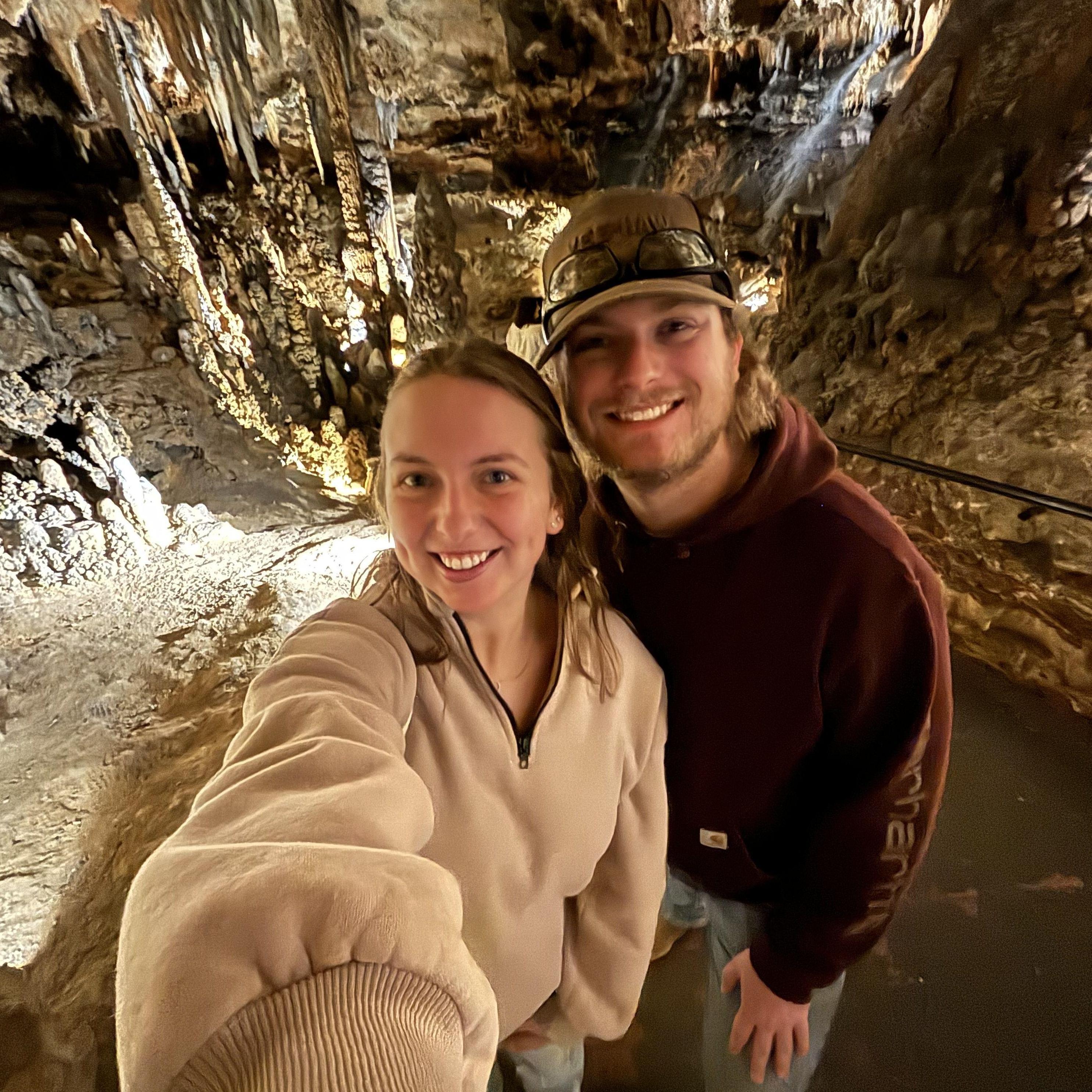 Our visit to Luray Caverns where Zach *was* going to propose, but couldn't wait until our trip once he got the ring
