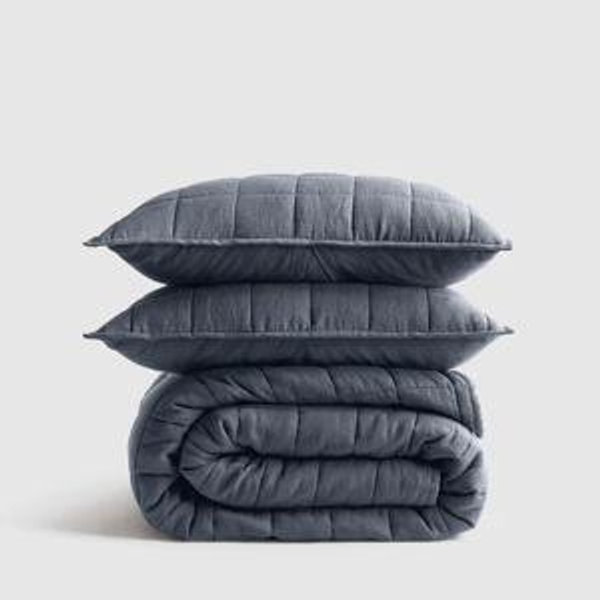 Linen Quilt Set (Nightfall)