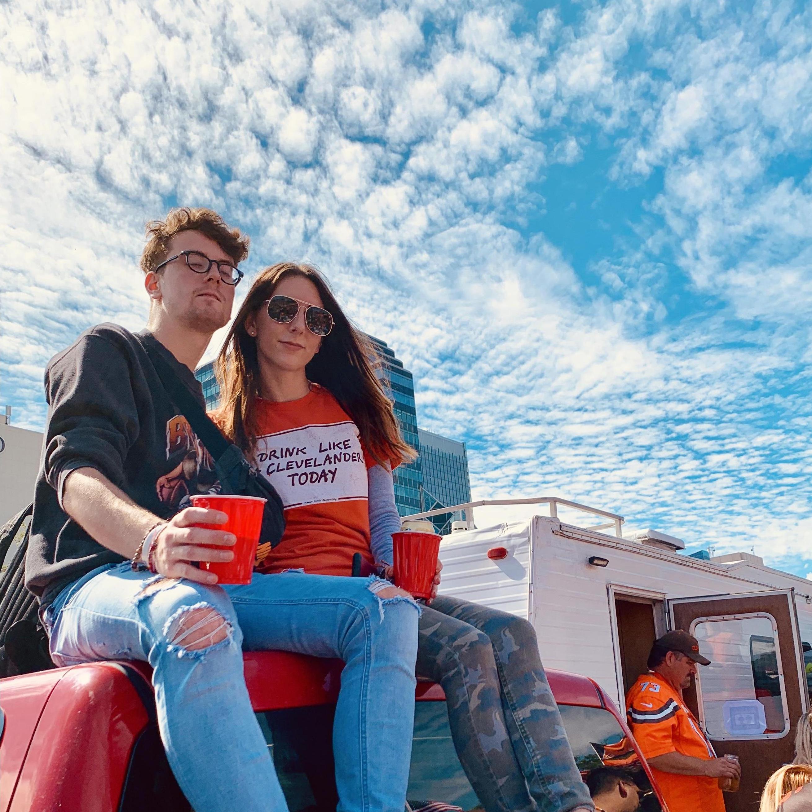 Muni lot tailgating for the Browns.
