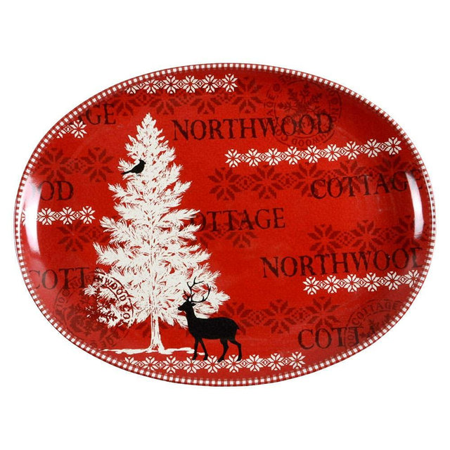 222 Fifth Northwoods Cottage 18.5" X 14.25" Serving Platter