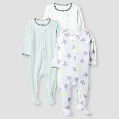 Baby 3 Pack Sleep N' Play Cat & Jack™ - Mint/White 3-6M