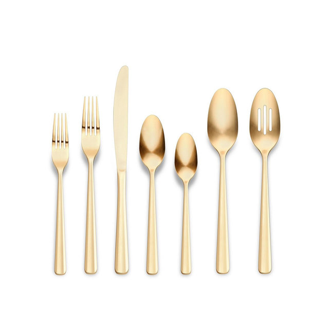 Ornative Alicja 42 Piece Flatware Set with Wire Caddy, Service for 8