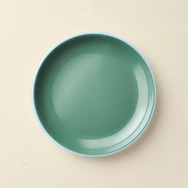 8.5" Color Block Trim Melamine Salad Plate Green/Blue - Hearth & Hand™ with Magnolia