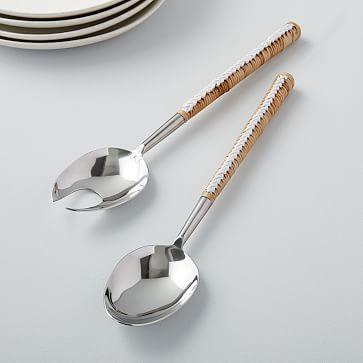 Rattan Wrapped Salad Servers (Set of 2)