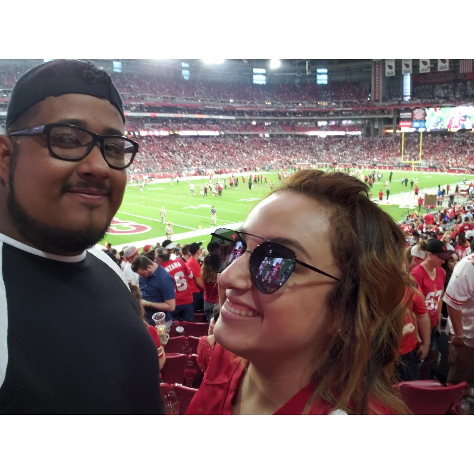 First football game together...