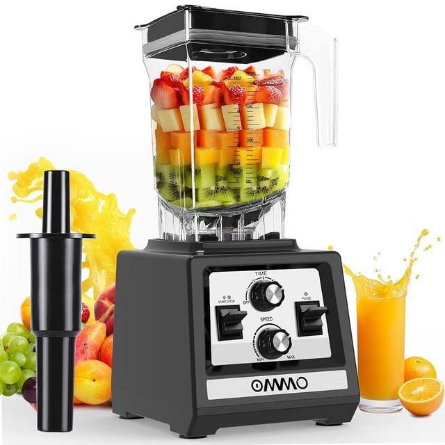 OMMO Blender for Smoothies: 1800W Peak Blenders for Kitchen, 68oz BPA-Free Pitcher, Timer & Speed Control, 6 Stainless Steel Blades, Dishwasher Safe Blender for Ice Crush/Smoothies/Frozen Drinks/Puree