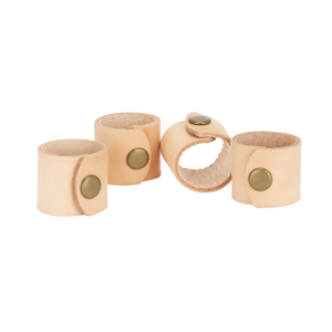 Jenni Kayne Leather Napkin Rings Set Of 4 in Natural