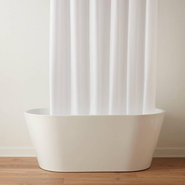 71"x71" RPET Fabric Mid Weight Shower Liner White - Threshold™