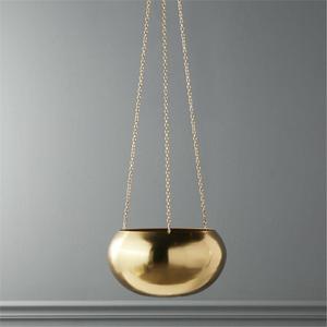 raj gold hanging planter
