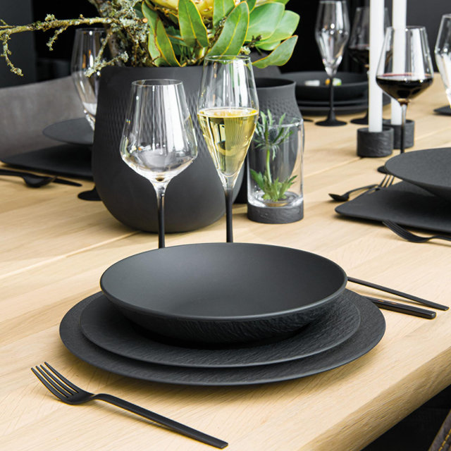 Villeroy & Boch, Manufacture Rock 12-Piece Dinnerware Set, Service for 4