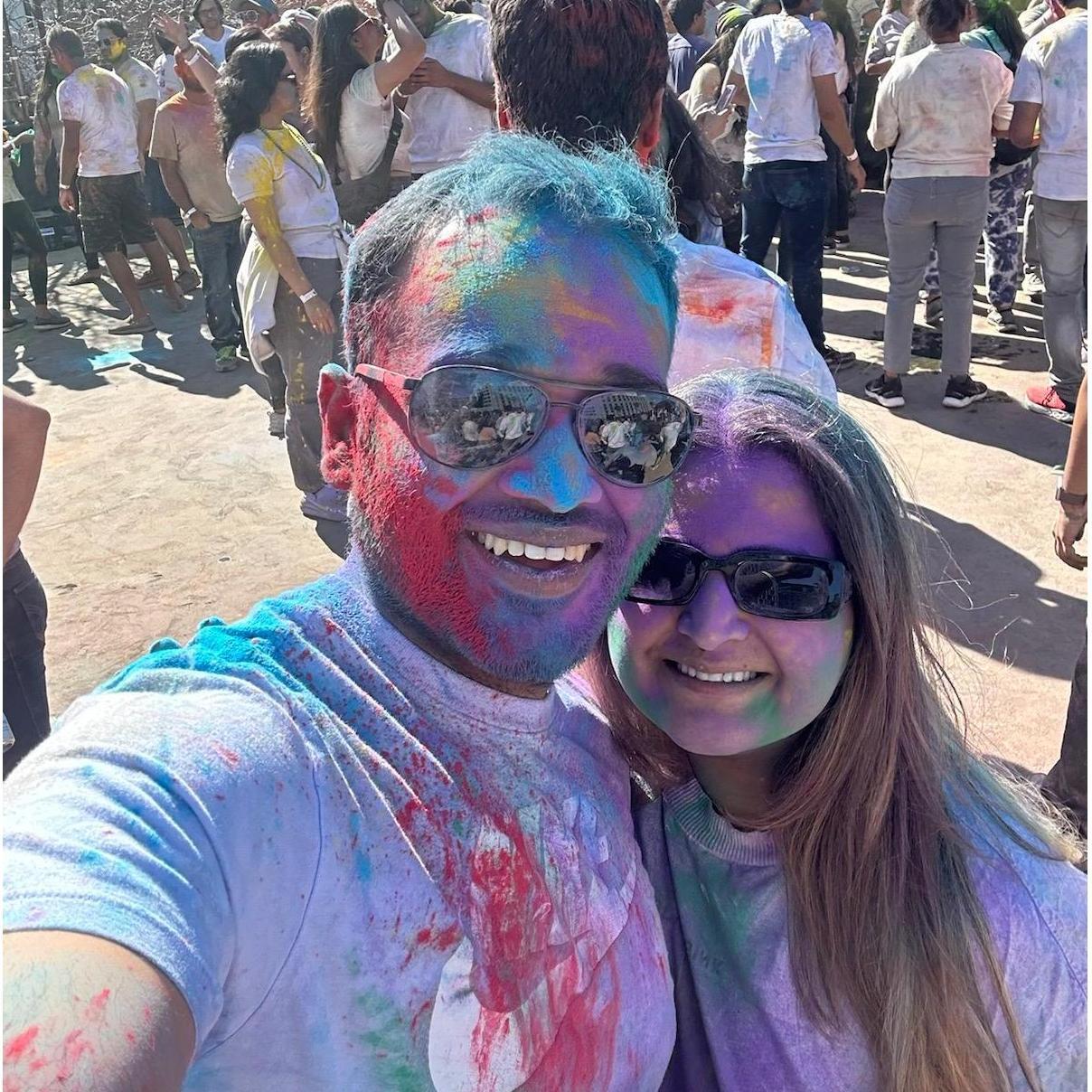 First Holi together! 🩵
