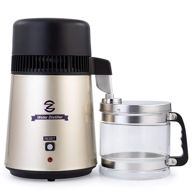 CO-Z Water Distiller, Stainless Steel Distilling Pure Water Machine for Home Countertop Table Desktop, 4L Distilled Water Making Machine, 4 Liter Water Purifier to Make Clean Water for Home
