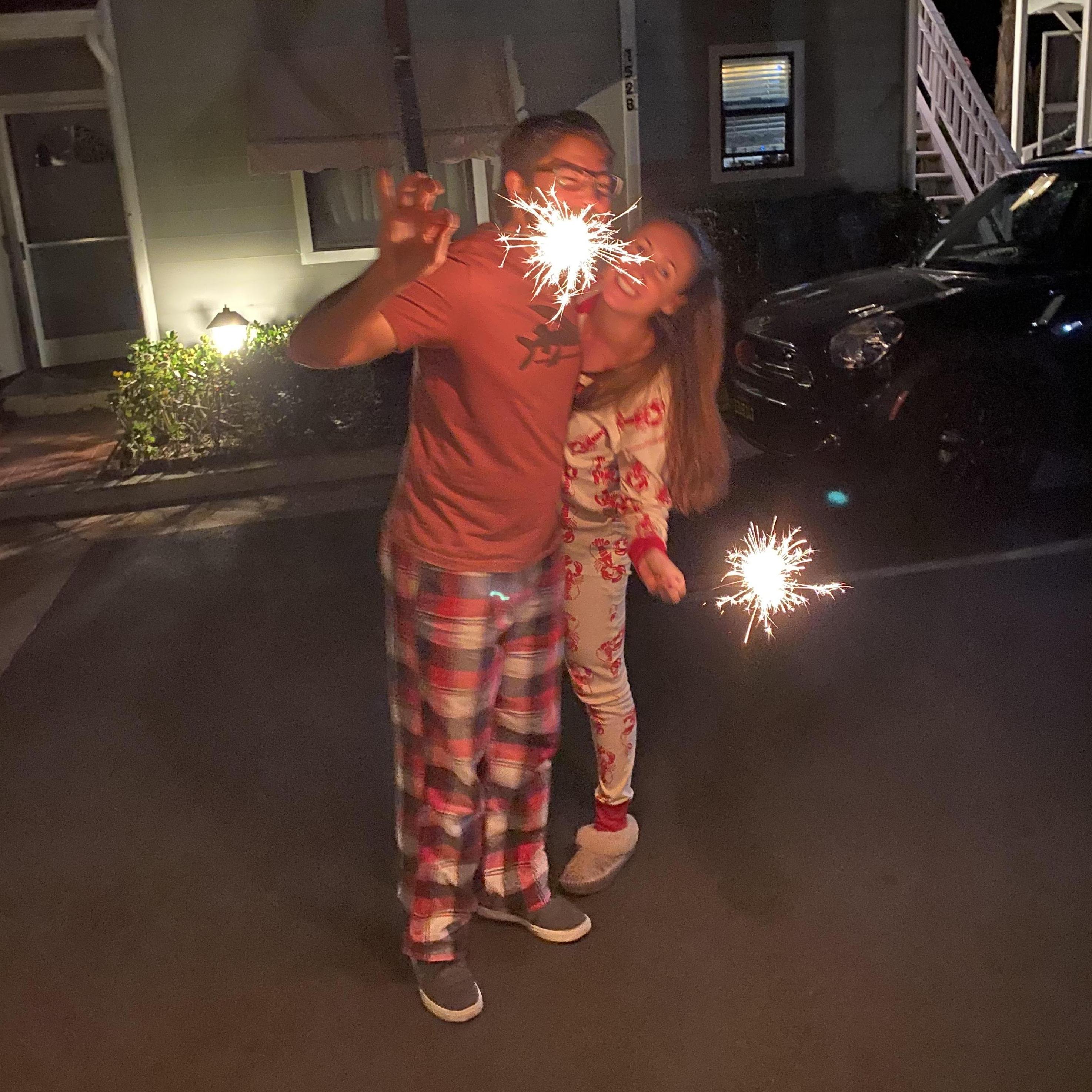 Sparklers on New Years.