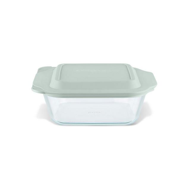 Pyrex® Deep 8" Square Glass Baking Dish with Sage Green Lid