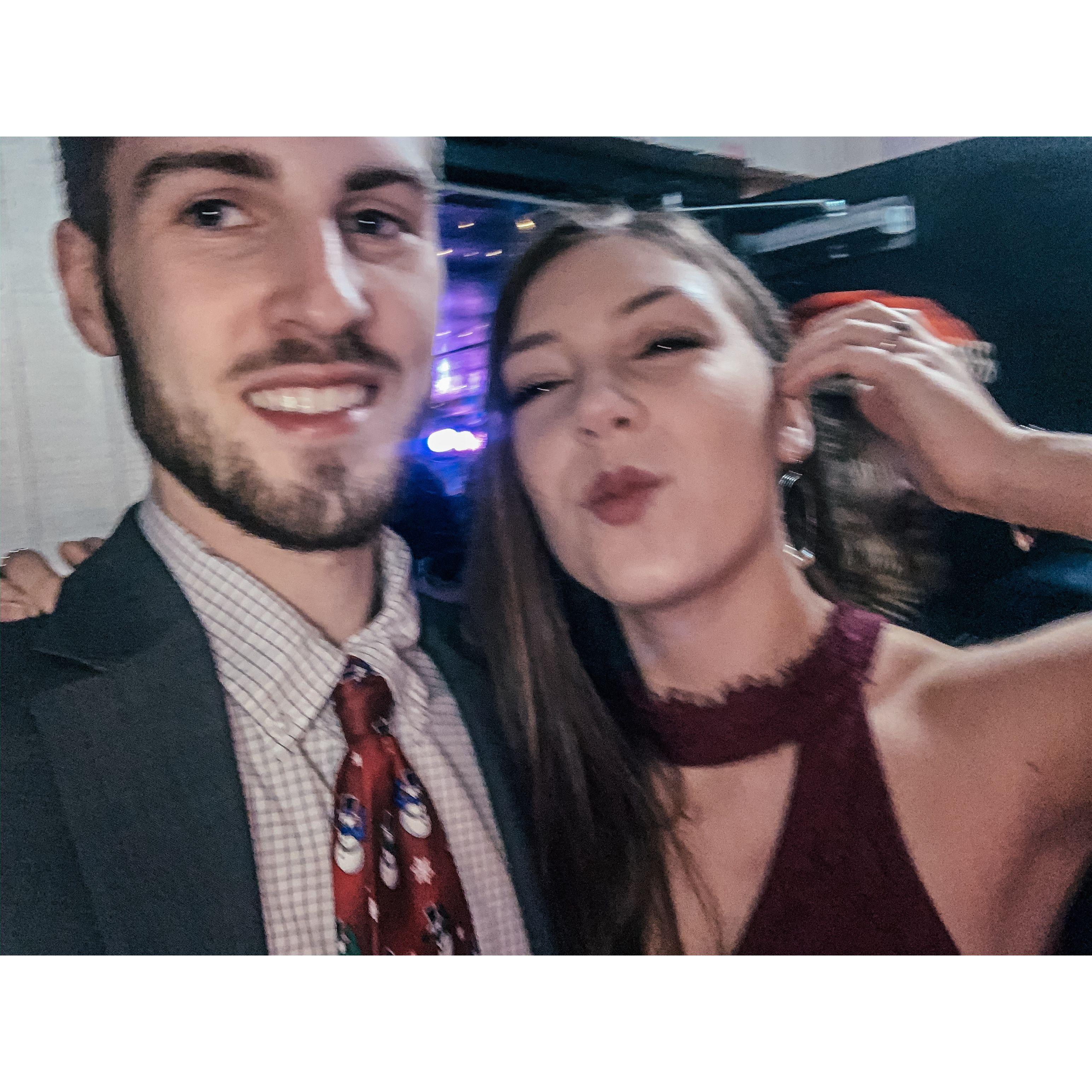 Attending a Sigma Nu Christmas Party in December 2019