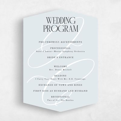 Blue Diamond Wedding Program - Ferrara