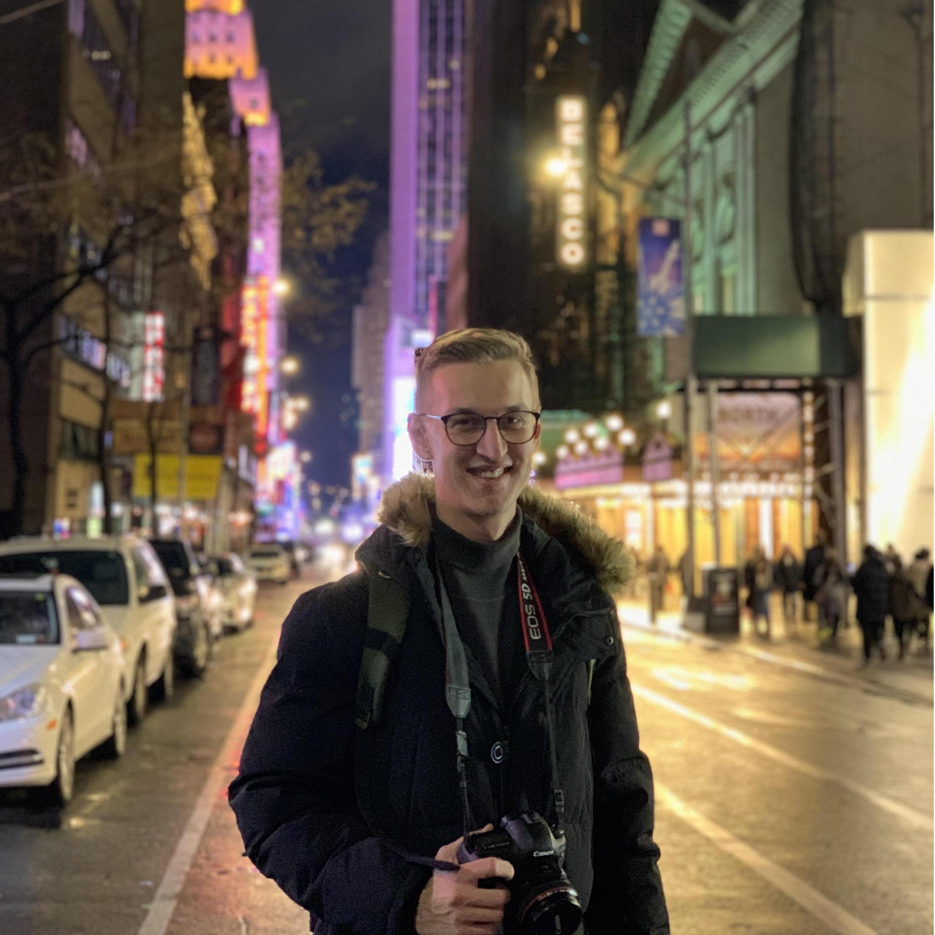 One of the first photos I took of Sergey! We went to the Christmas tree at Rockefeller 2019.