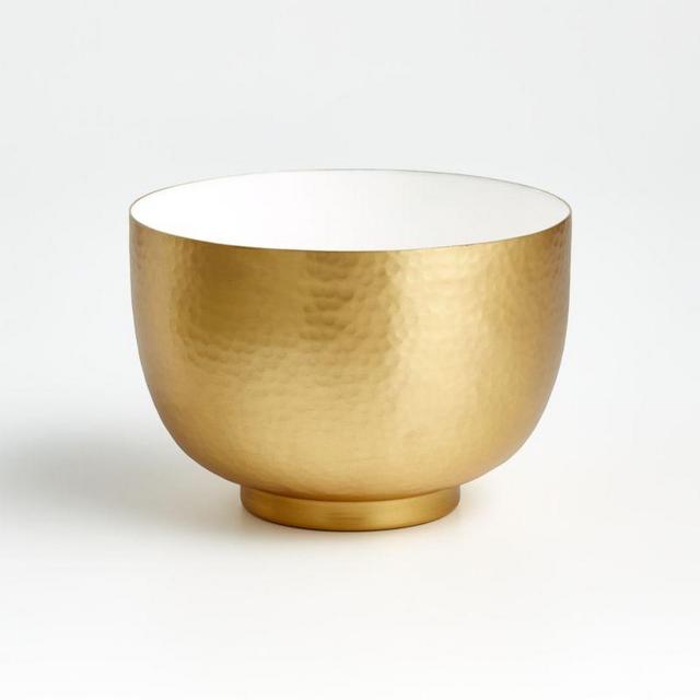 Pheline Hammered Large Brass Bowl