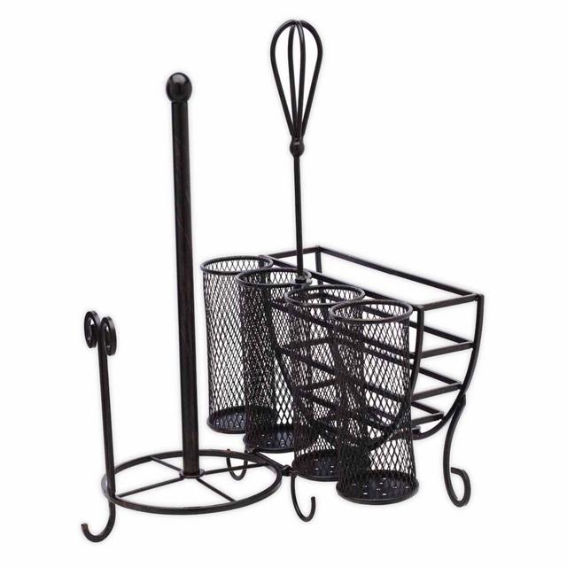 Gourmet Basics By Mikasa® Iron Utensil Holder in Black