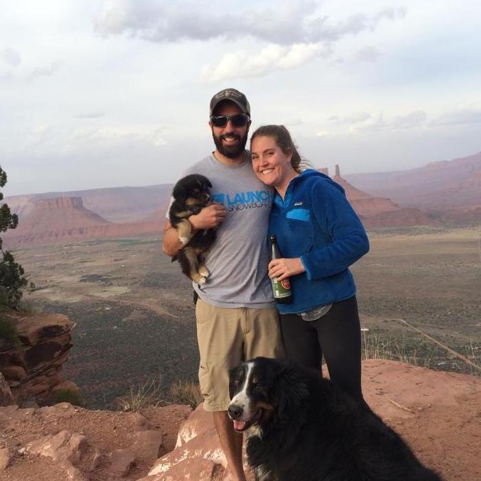 Moab with newest member of the family, Yogi! - October 2014