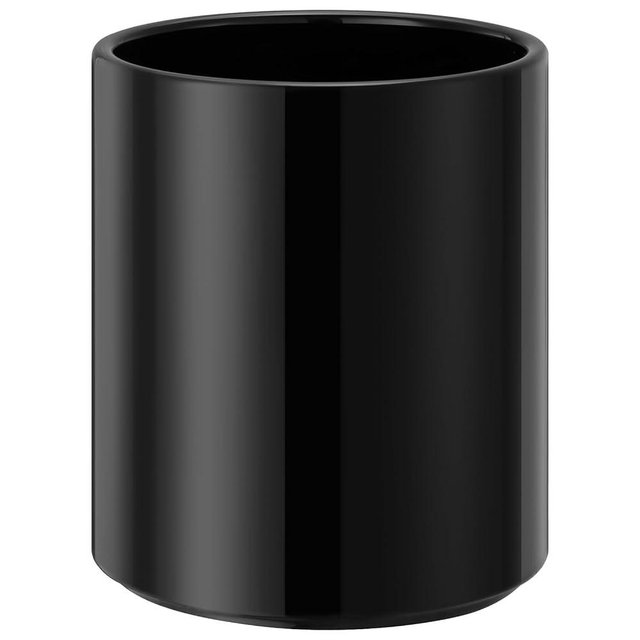 Allybyme Kitchen Utensil Holder for Countertop, Ceramic Cooking Utensil Holder for Kitchen Counter, Modern Spatula Holder Utensil Organizer, 6.5”H x 5.5”D Black