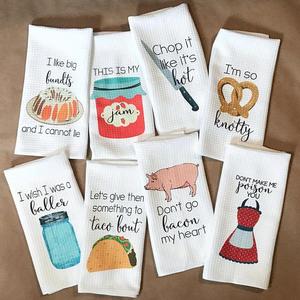 Funny Kitchen Towels - Kitchen Decor - Hostess Gift - Dish Towels - Housewarming Gift - Gift For Mom - Wedding Shower Gift - Hand Towel