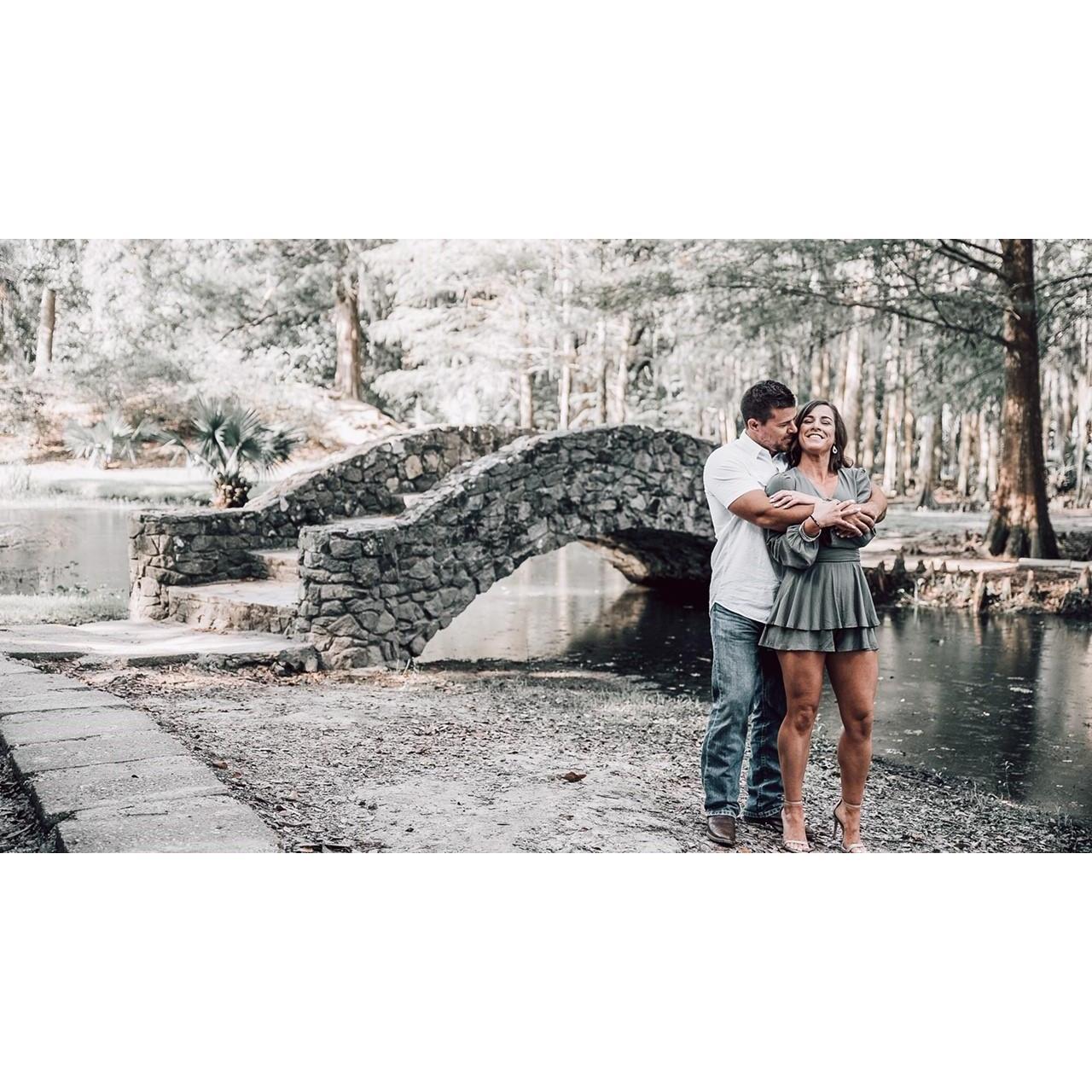 Engagement pictures in Jungle Gardens at Avery Island