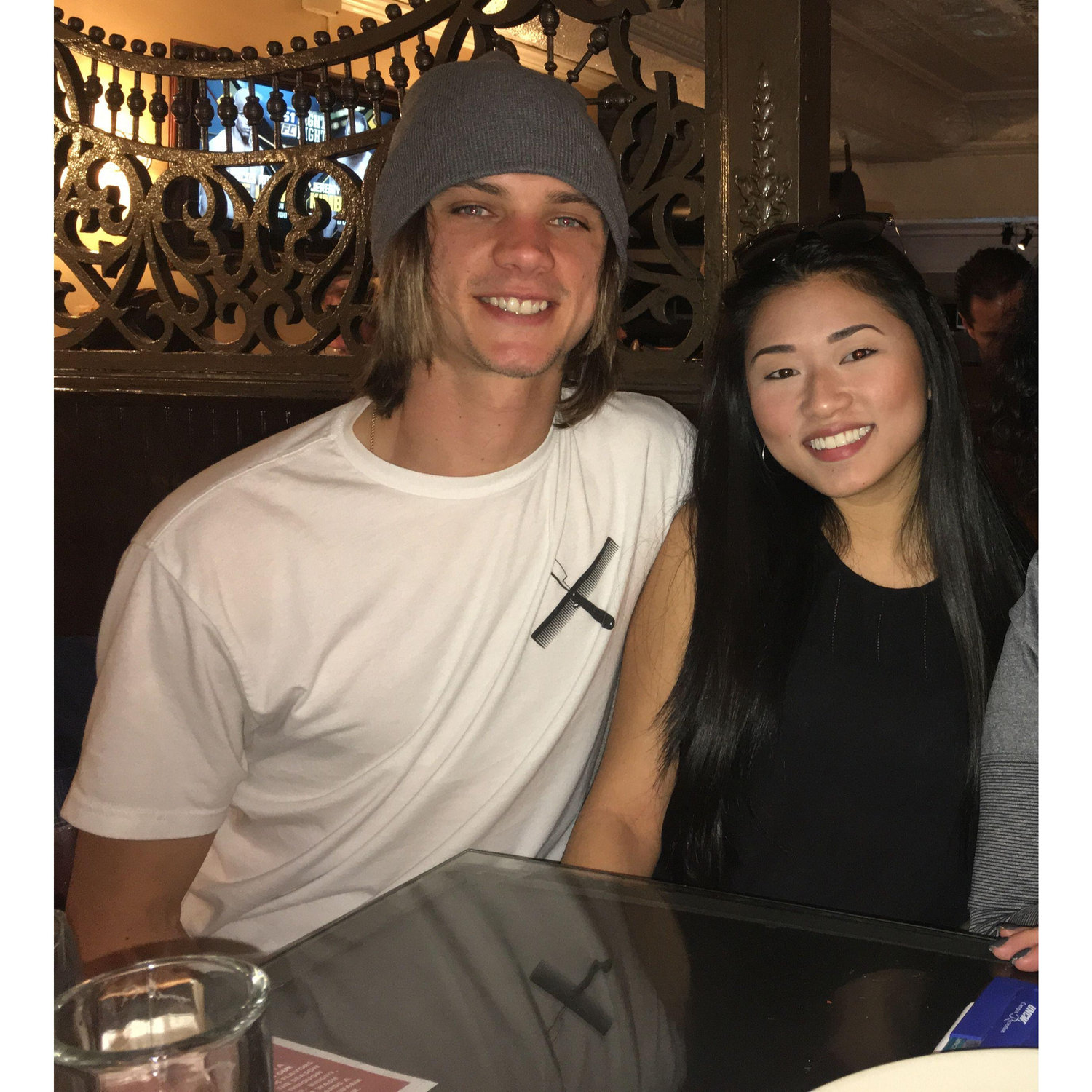 Our first "couple" picture together! A short 3 weeks of being official girlfriend and boyfriend. -Jan 2017
