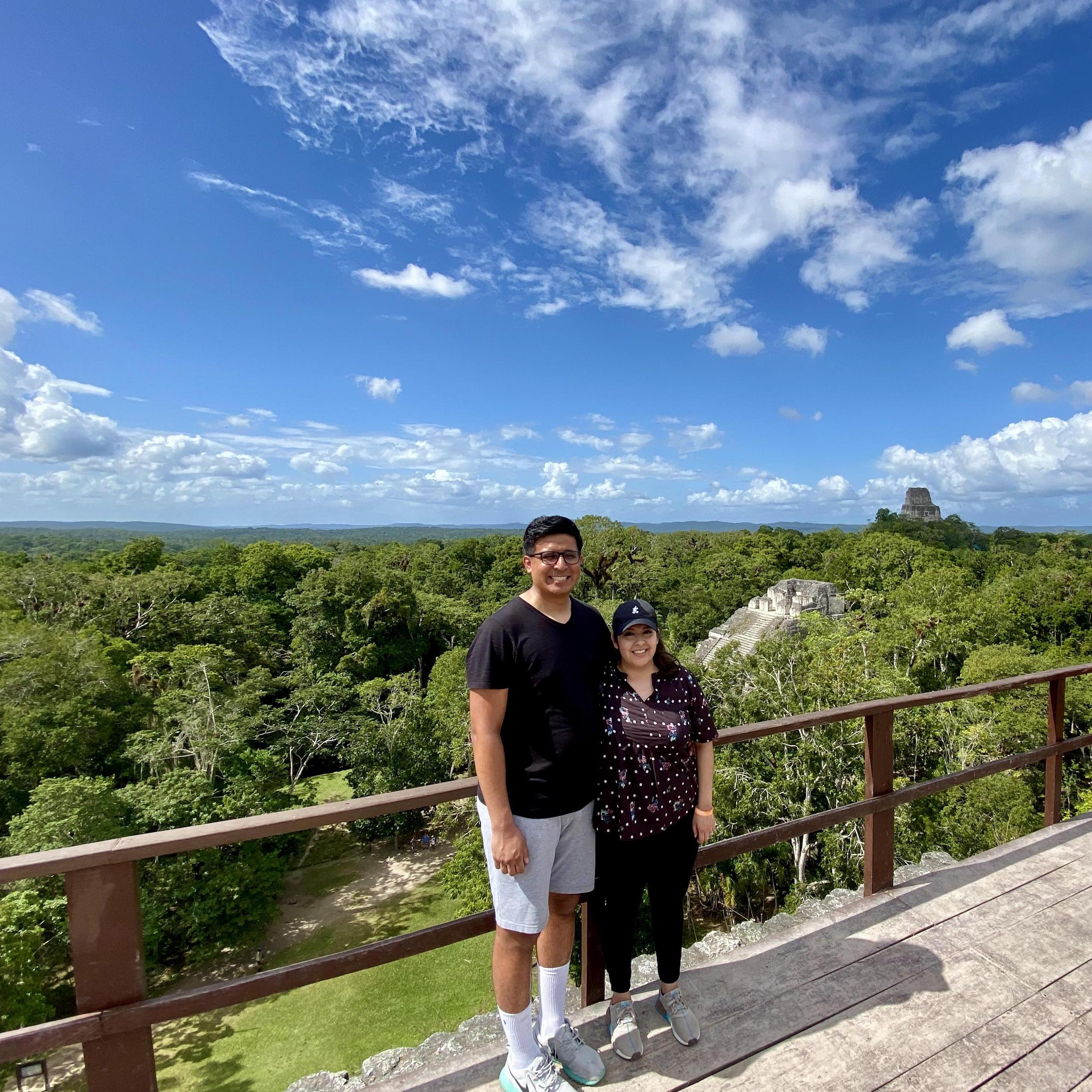 View of Tikal from the top of one of the temples