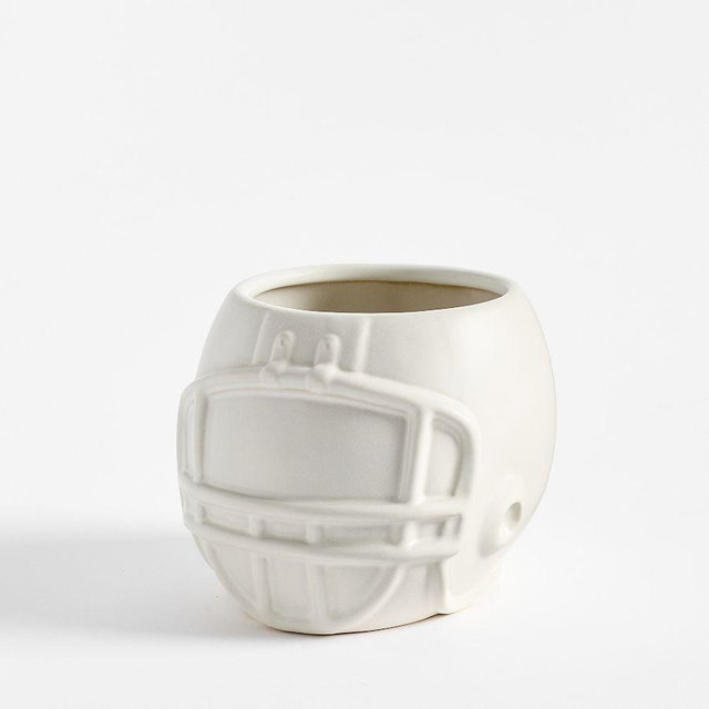 Football Helmet Stoneware Snack Bowl