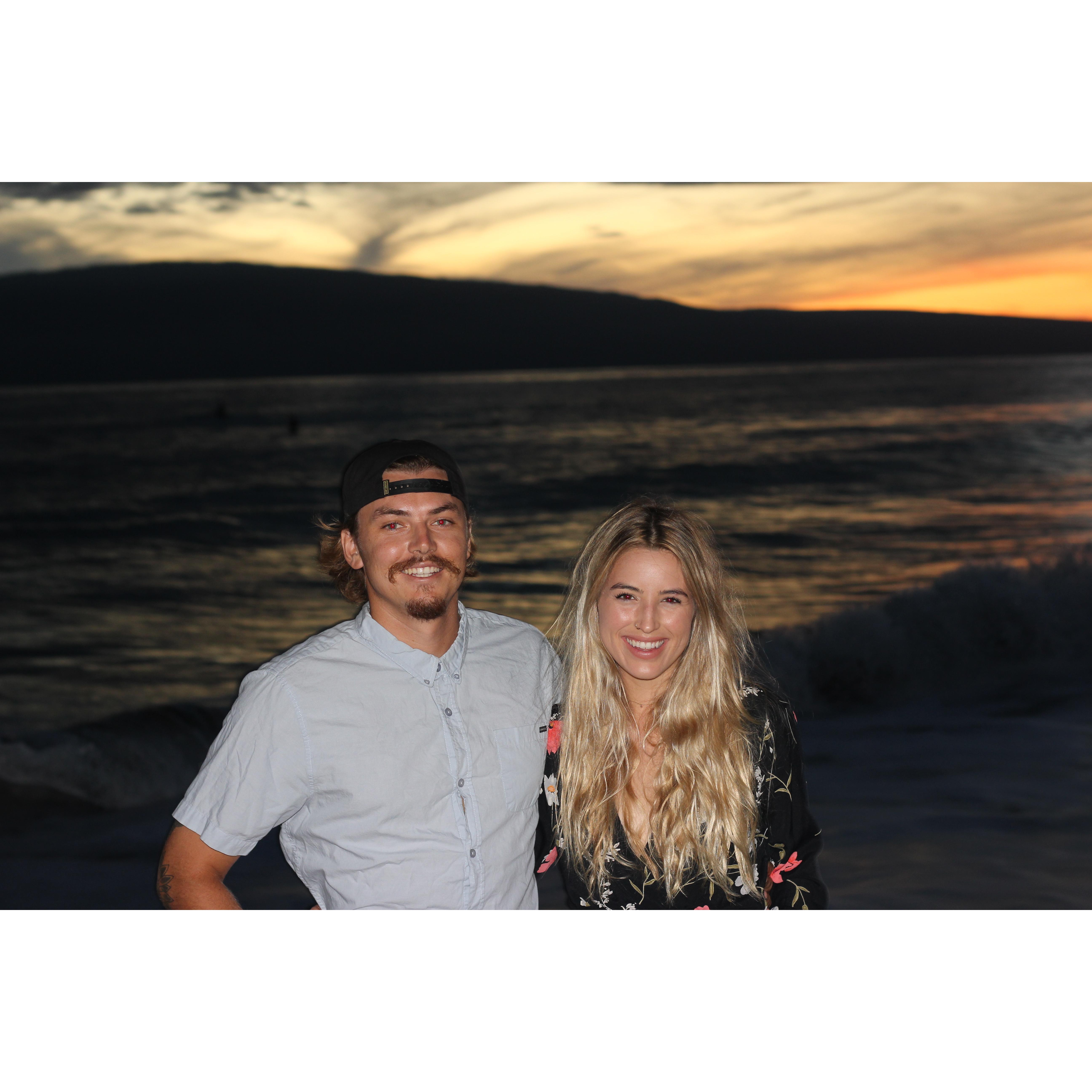 Minutes after Brock proposed in Maui! October 30, 2017