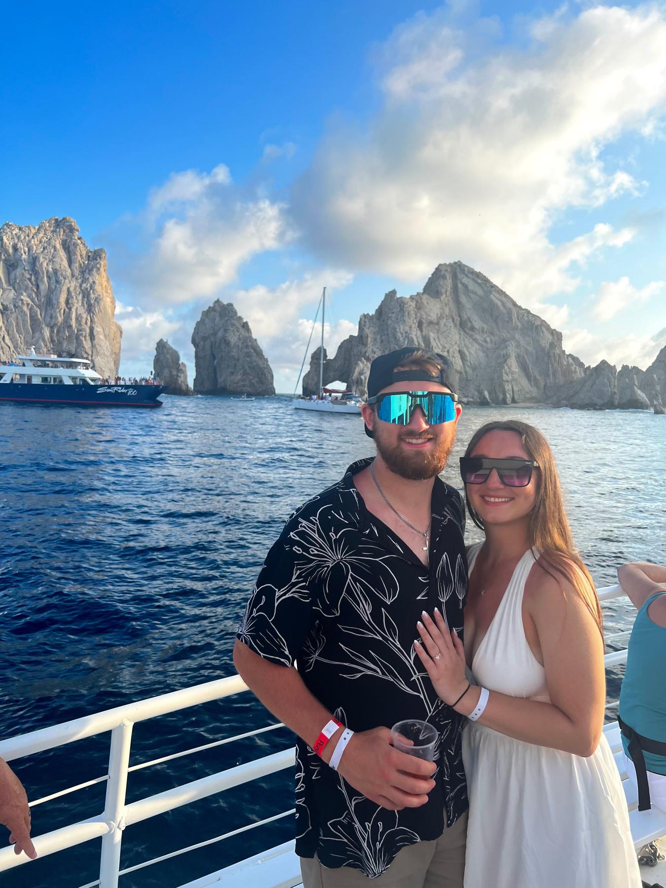 sunset cruise we went on in cabo🛥️