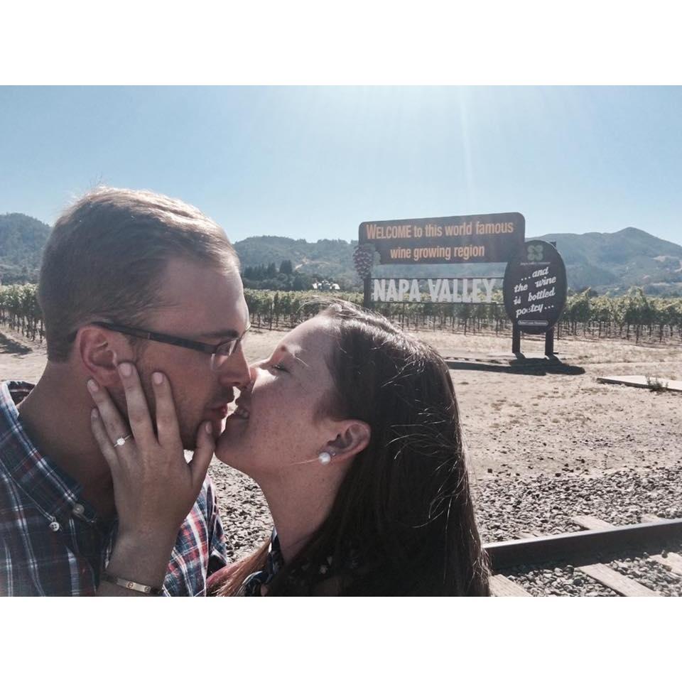 Wine paired so nicely with an engagement