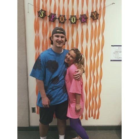October 2017: Our first photo ever! We dressed up as Sully and Boo from Monsters, Inc. for a THON family night.