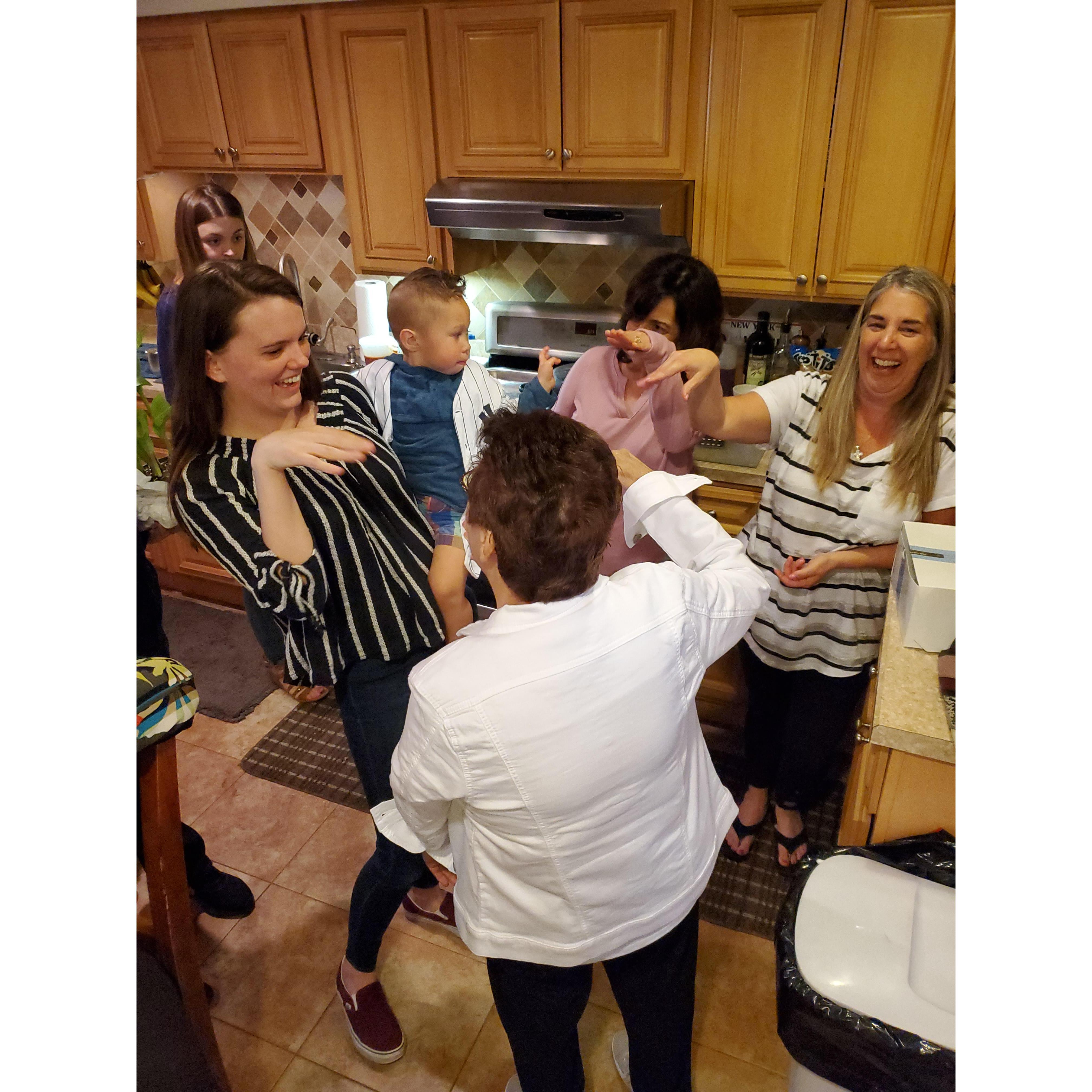 Visiting Pat's family in New Jersey for the Holidays!
He loves hanging with the Aunts, Grandma and DANI!