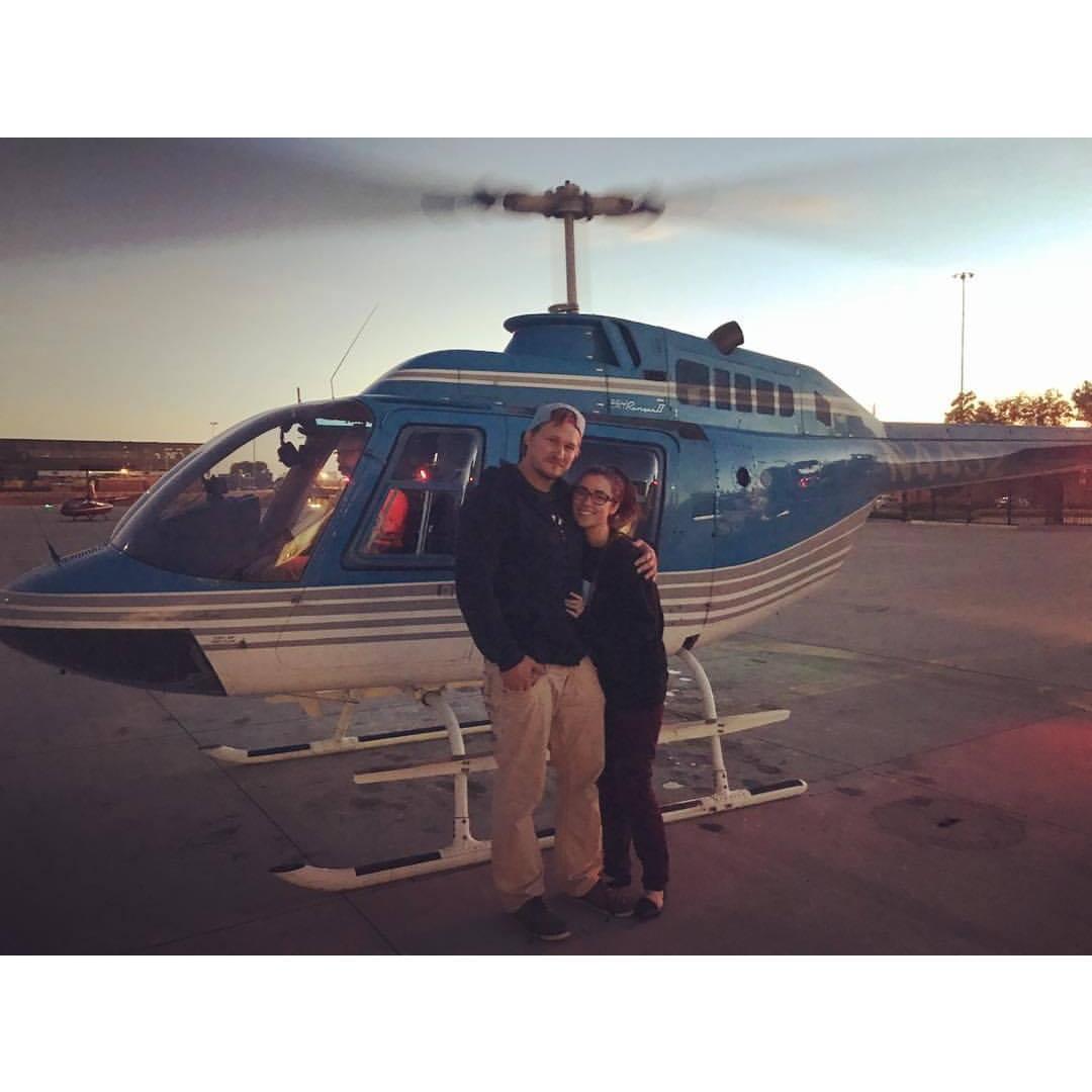 Our favorite date ever (minus the two drunk girls we had to share the flight with... they almost ruined it)